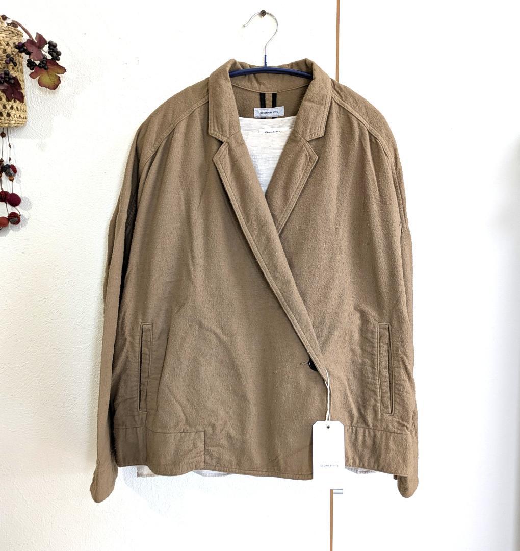 オーディナリーフィッツ☆新品タグ付☆ブラッシュドコットンJK☆洗濯機可