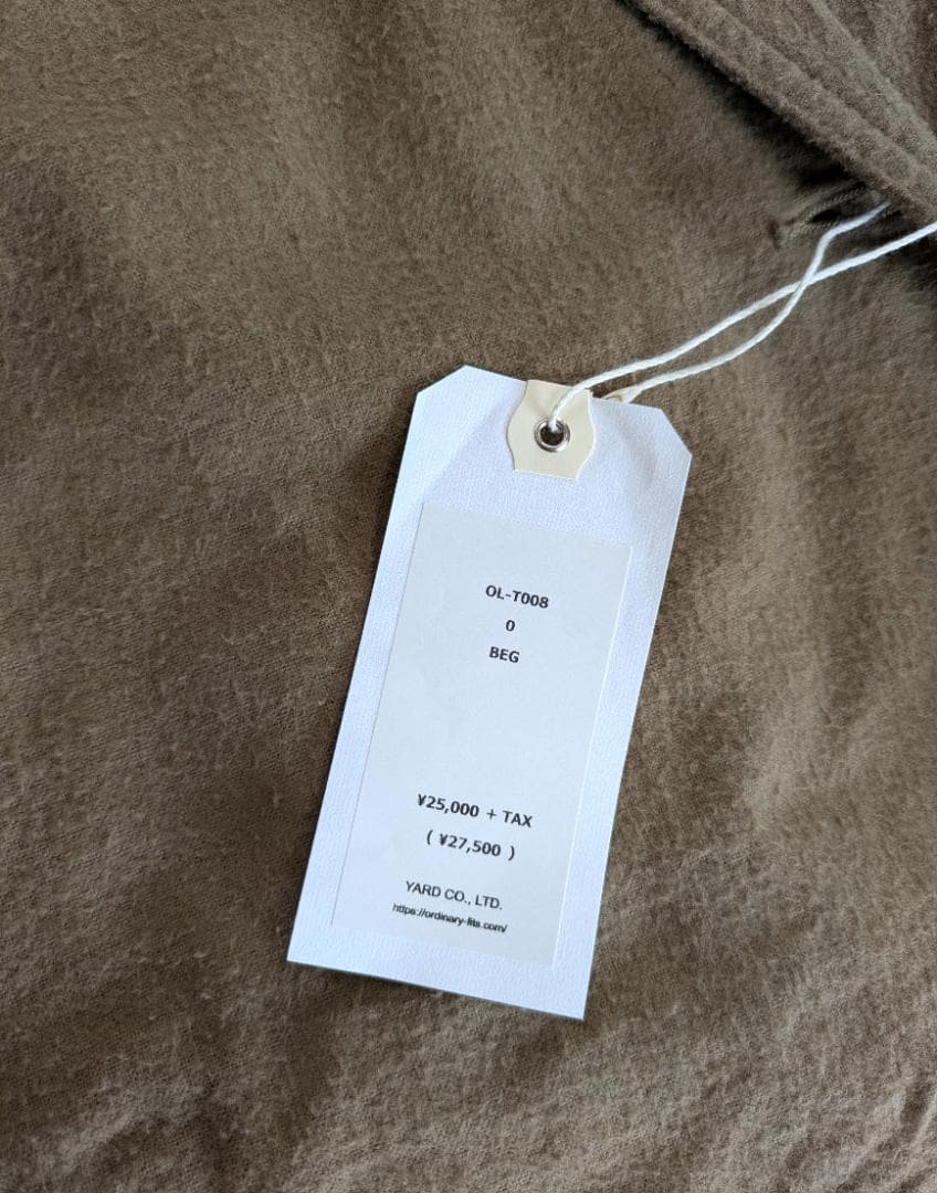 オーディナリーフィッツ☆新品タグ付☆ブラッシュドコットンJK☆洗濯機可