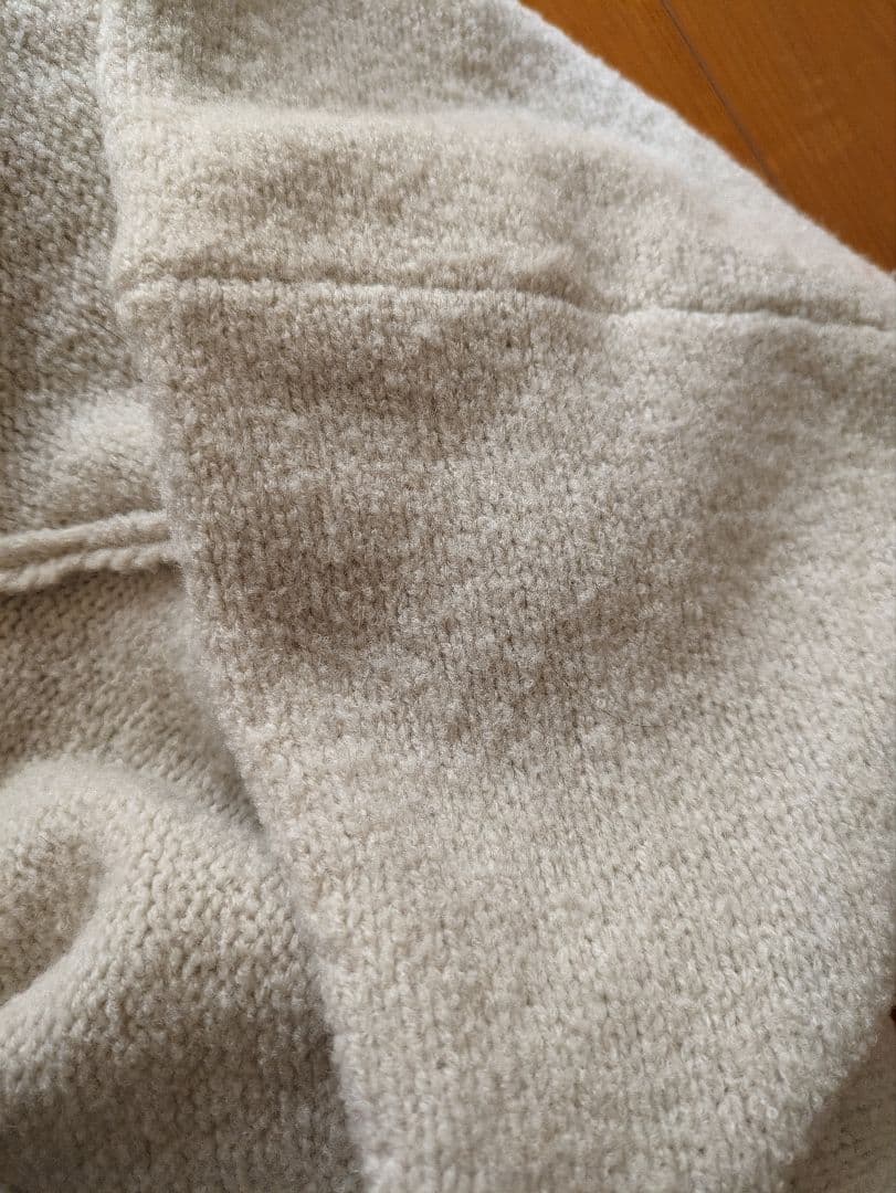 2025年 evam evaリニューウールフードベスト アイボリー