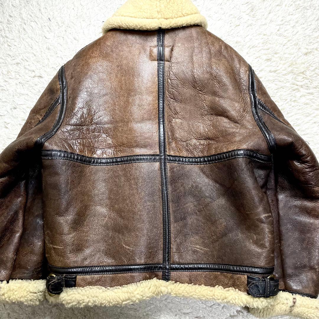 ◆超肉厚/40インチ◆SCHOTT B-3 ムートンジャケット レザージャケット