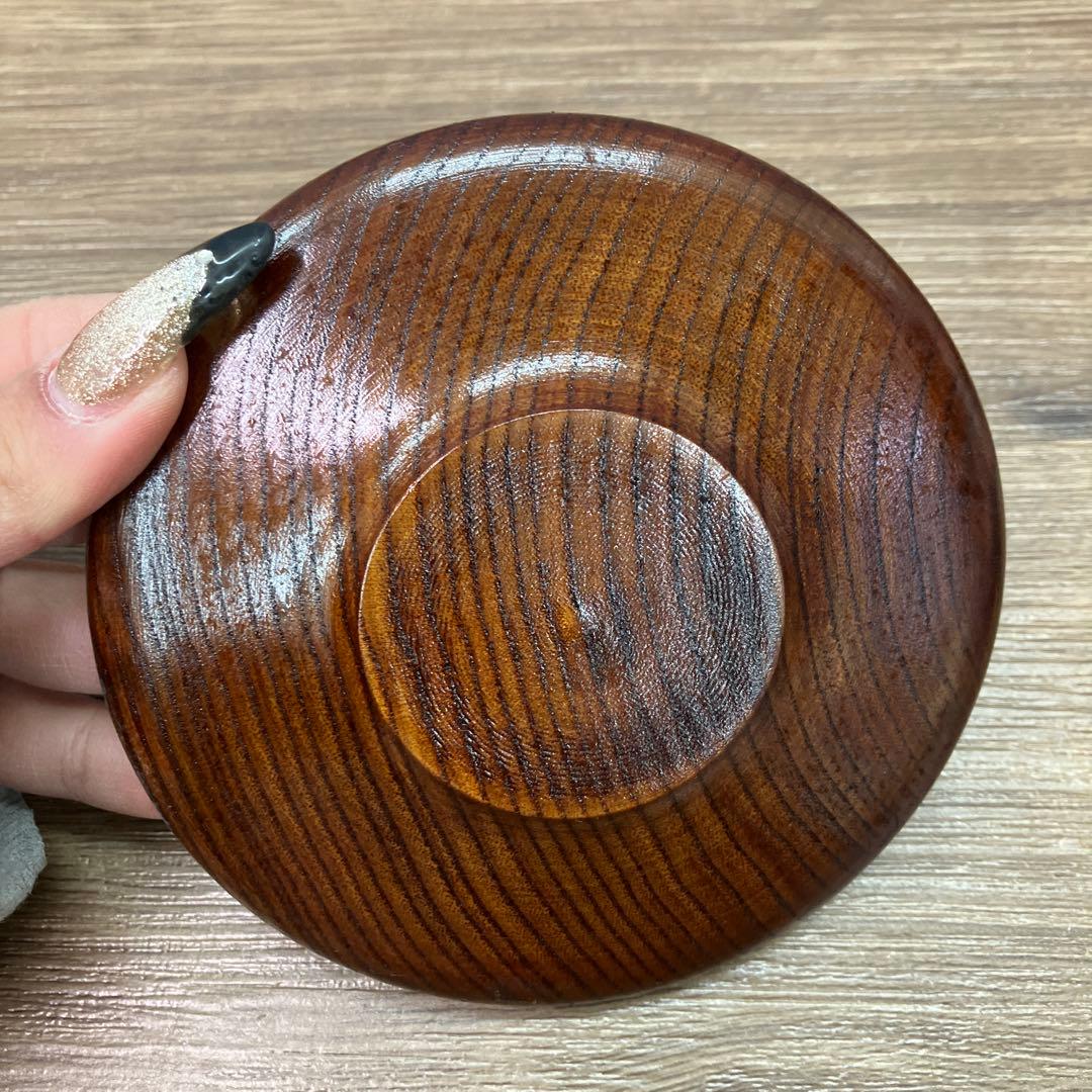 E-1 昭和レトロ 美品 SEIBI 天然木 サラダボウル 茶托 6客セット