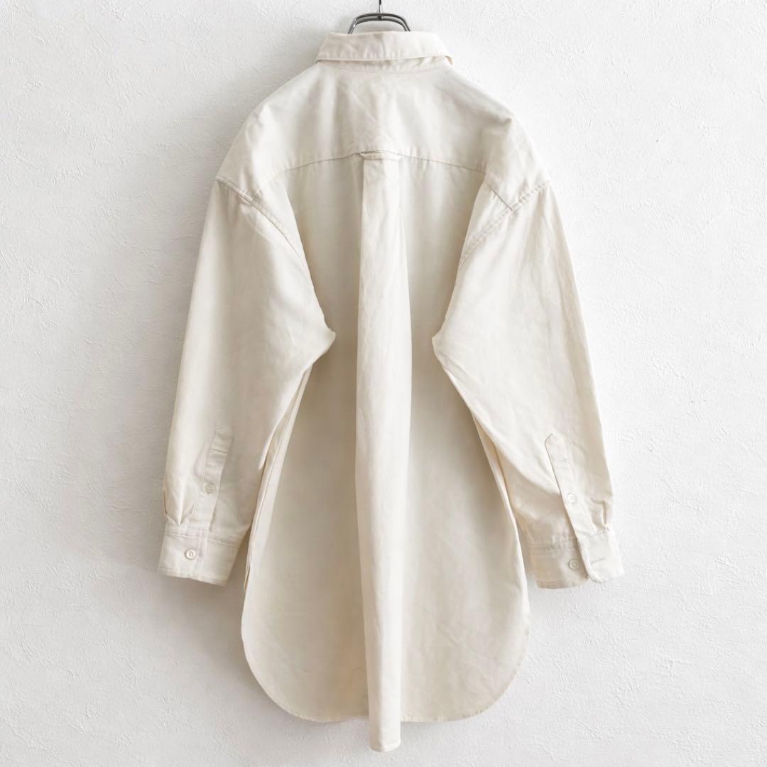 定価2.97万 ウィムガゼット ヒヨクオーバーシャツ エクリュ 上質シャツ 春