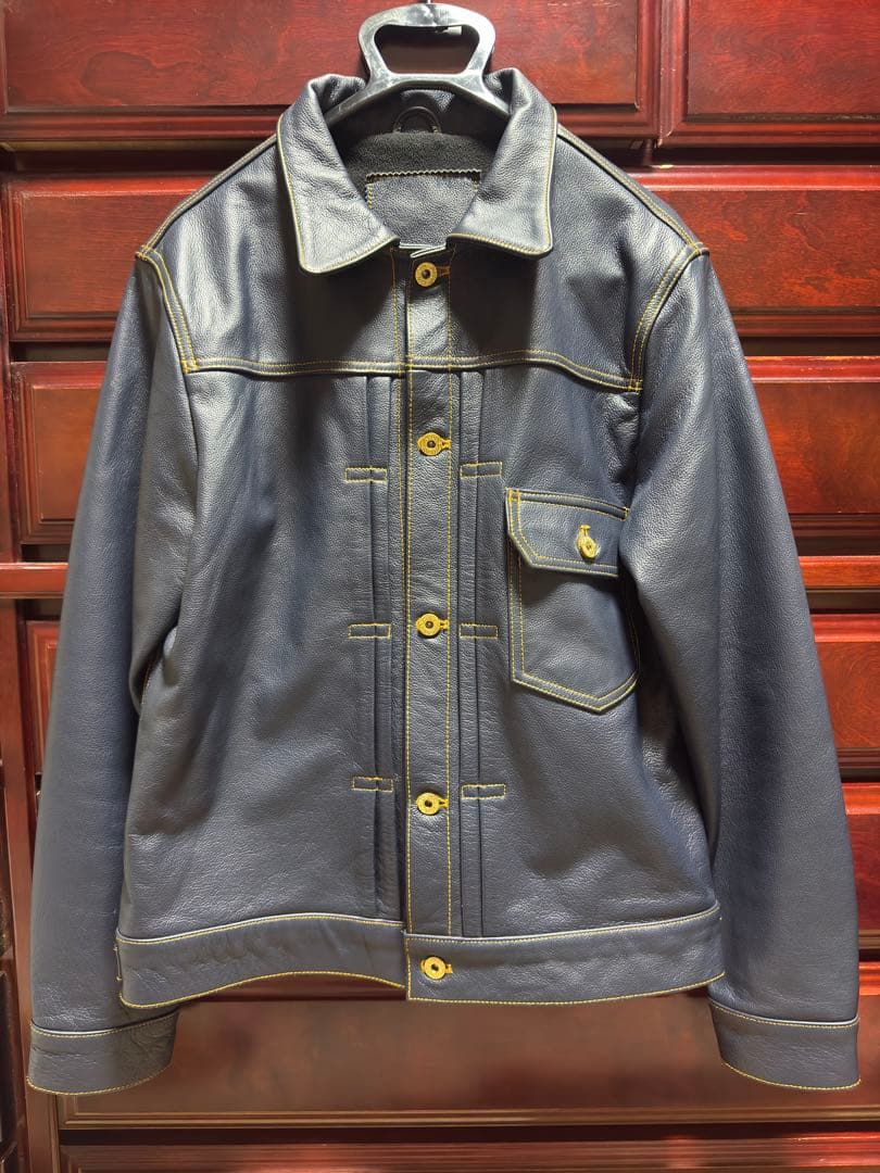 カ*ズ様 GABRIEL 1st ネイビー カウハイド ドーナツボタン ガブリエ