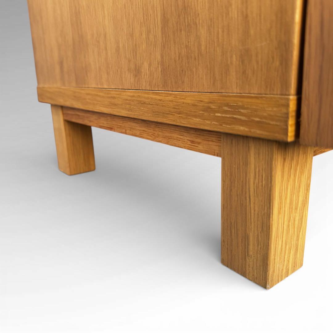 無印良品 木製キャビネット 木扉 オーク材 幅80cm 脚付