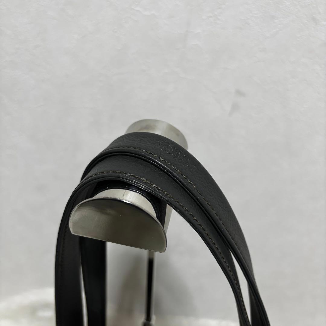 【未使用級】ビジネスレザーファクトリー トートバッグ グレー レザー シボ革