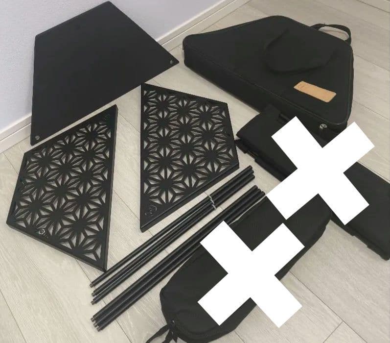 Helinoxチェアとハンスキャンピング　アイアンテーブルセット※オマケ付