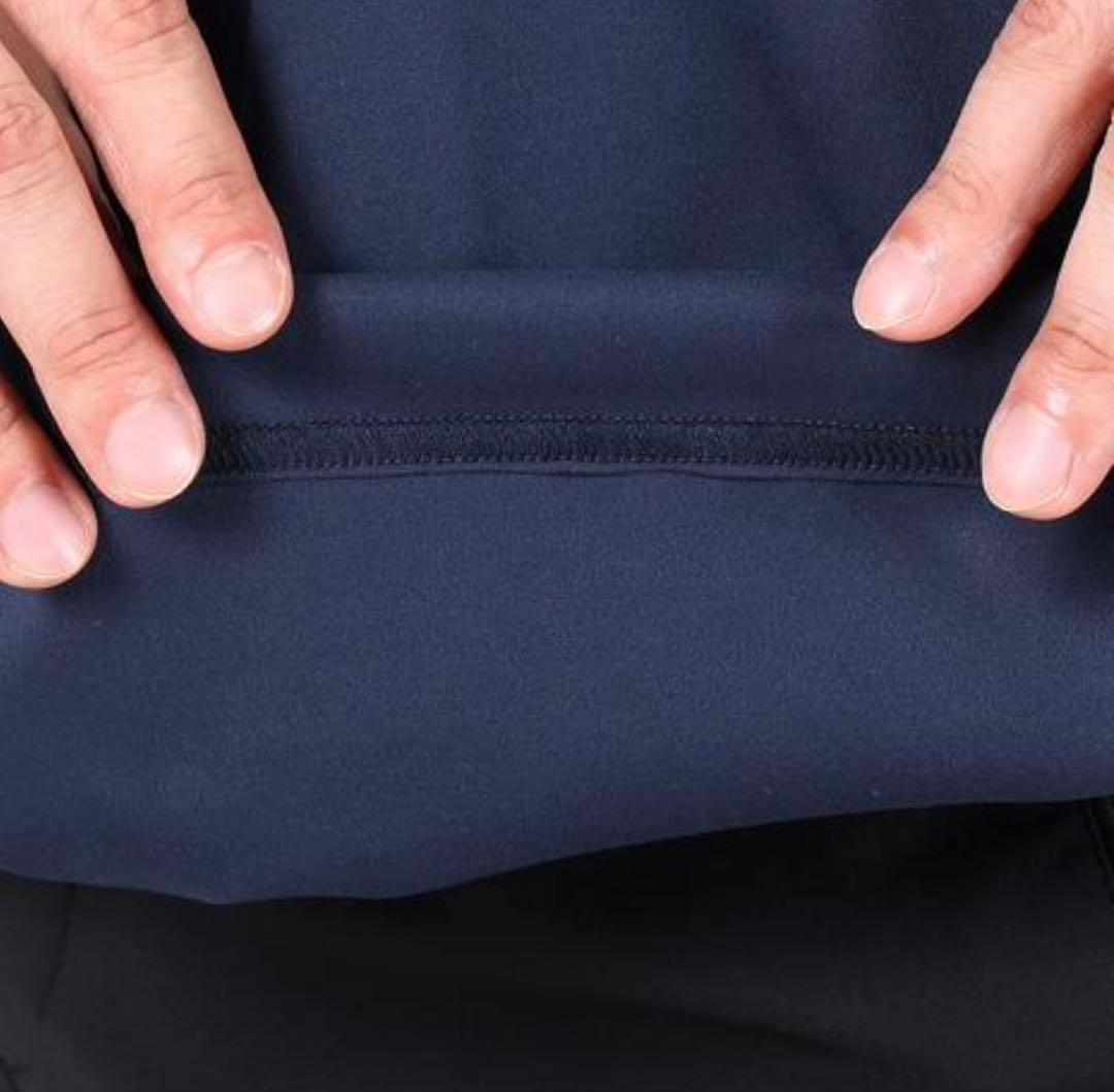 J.LINDEBERG 防風 半袖ハーフジップ46(L相当) ネイビー 新品