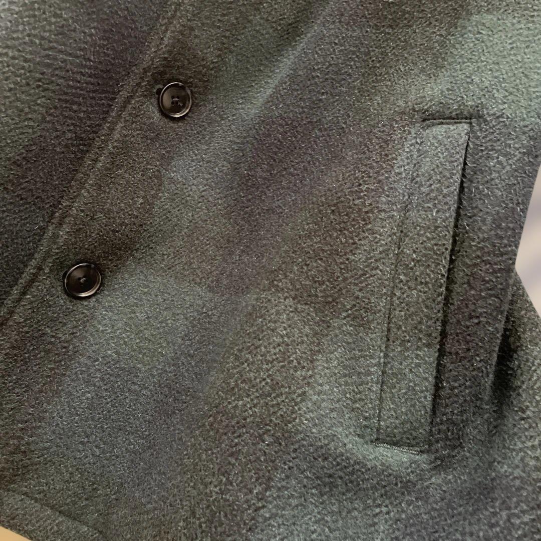 DESCENDANT ダークグリーン チェックジャケット