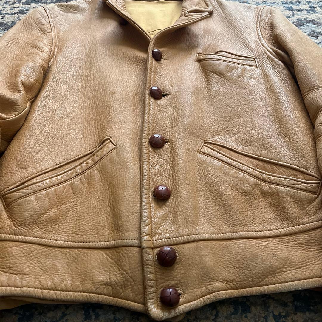 30s レザー スポーツジャケット ディアスキン スポジャケ 検 40s 50s