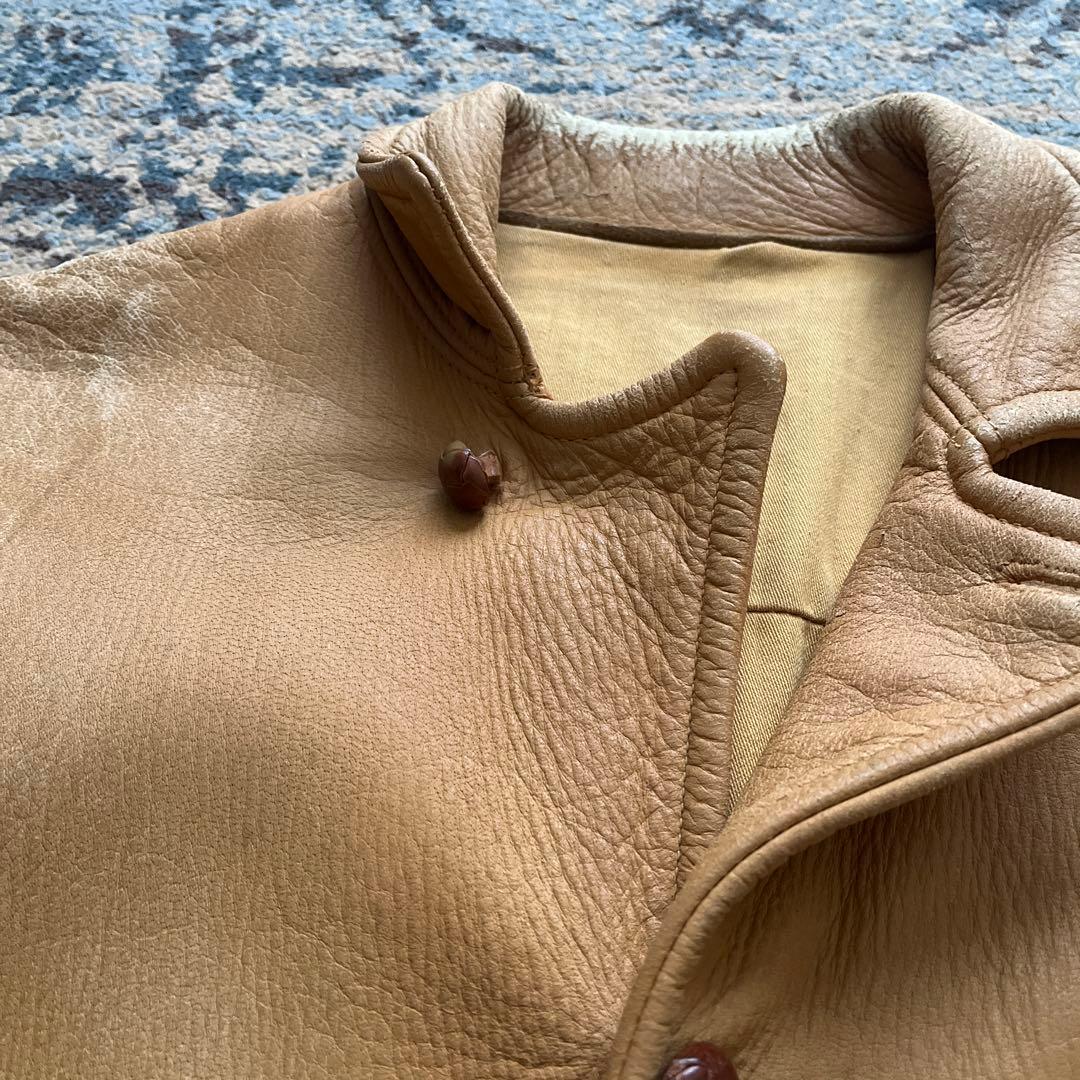 30s レザー スポーツジャケット ディアスキン スポジャケ 検 40s 50s