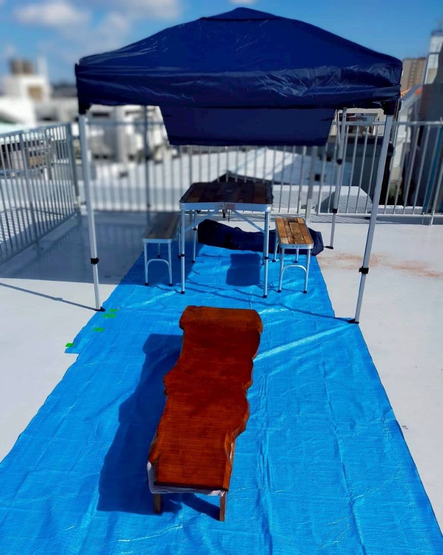 天然鹿児島スギ一枚板／天板／研磨＋ニス塗り済／軽量約７kg／テーブル／DIY