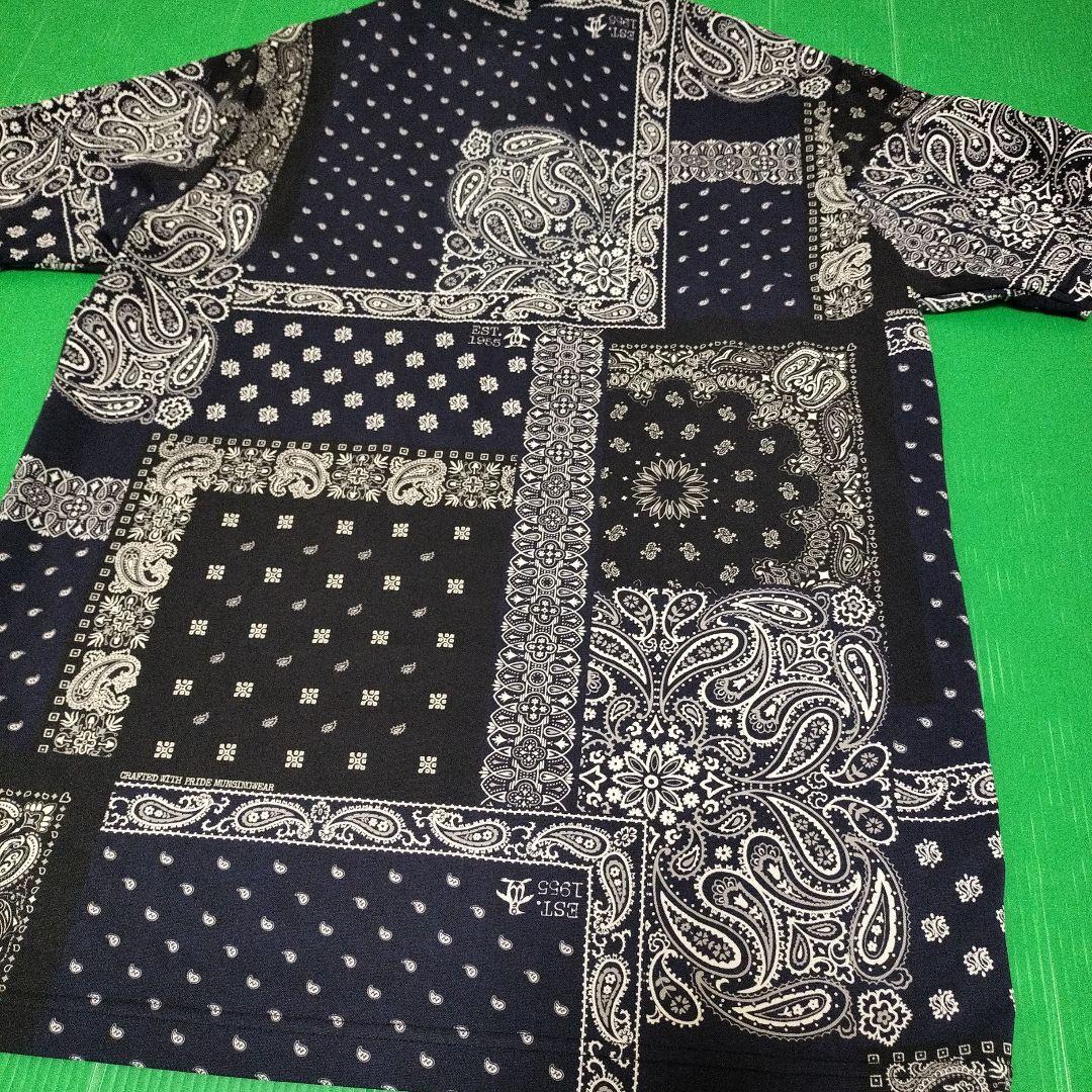 Munsingwear ペイズリー柄　ポロシャツ Lサイズ