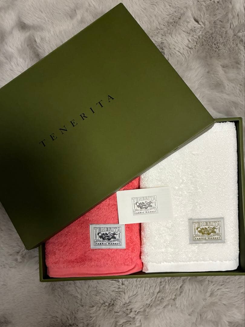 ◆TENERITA◆オーガニックコットン フェイスタオル 2枚セット 【新品】