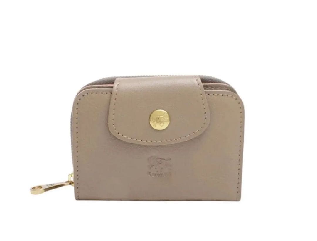 新品イルビゾンテ IL BISONTE革キーケース ケース ミニ財布グレー