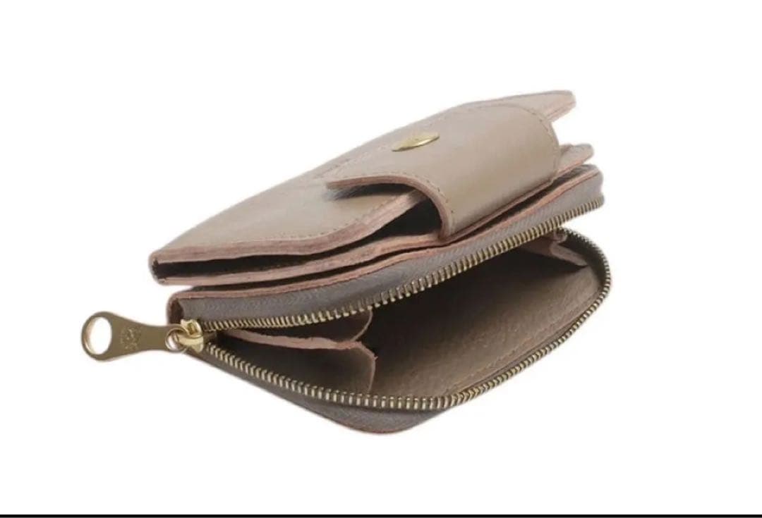 新品イルビゾンテ IL BISONTE革キーケース ケース ミニ財布グレー