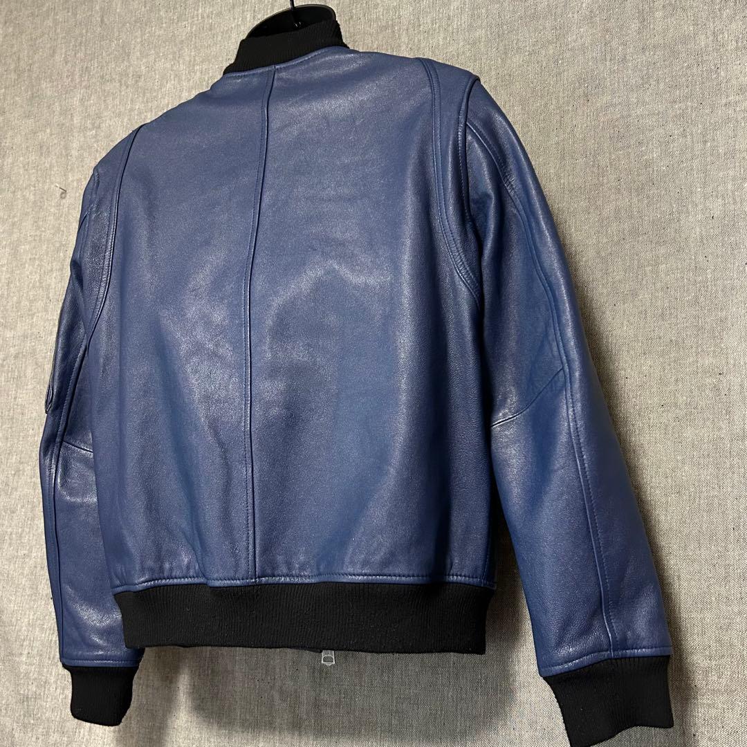 JACKROSE ジャックローズ　ラムレザー切り替えMA-1ジャケット　XL