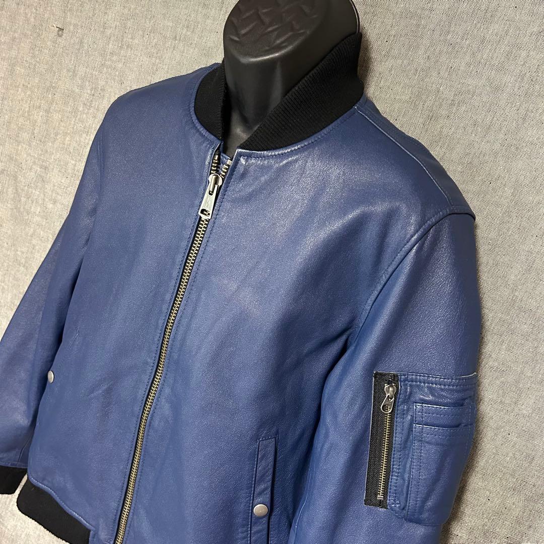 JACKROSE ジャックローズ　ラムレザー切り替えMA-1ジャケット　XL