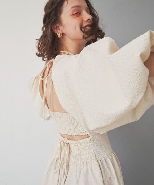 未使用タグ付き LA BELLE ETUDE バックオープンベアセットワンピース