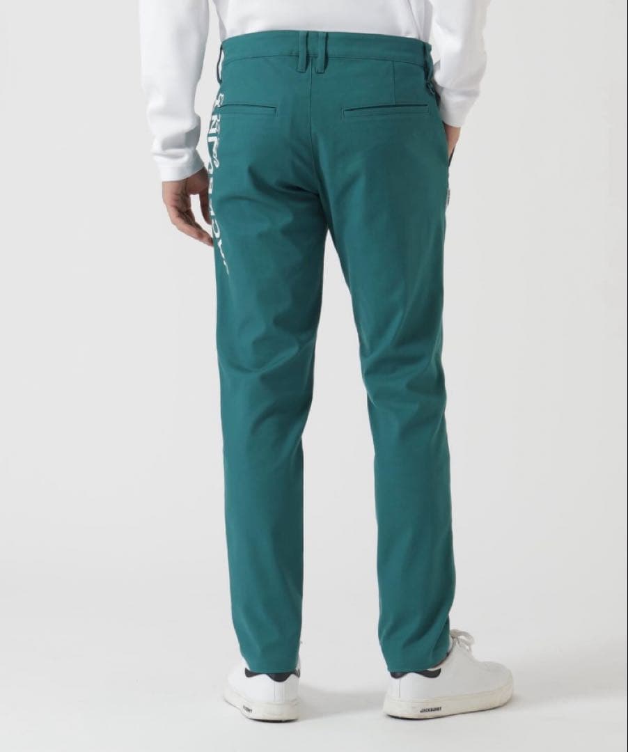 新品 パーリーゲイツ ジャックバニー ストレッチツイルロングパンツ(7)3L/緑