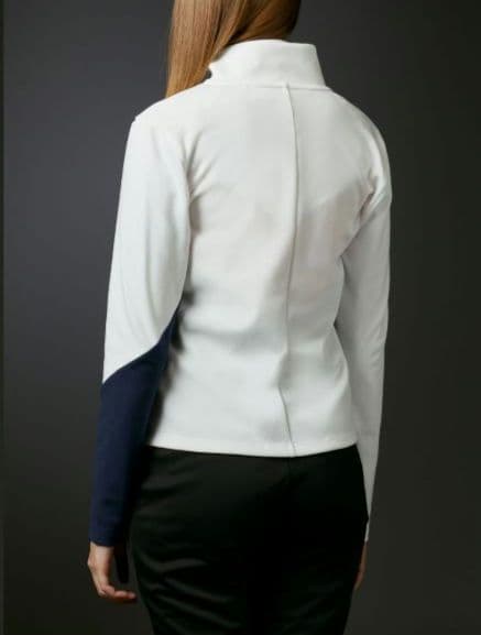 美品デサントゴルフ リサイクルポリエステル切り替えジャージージャケット ブルゾン