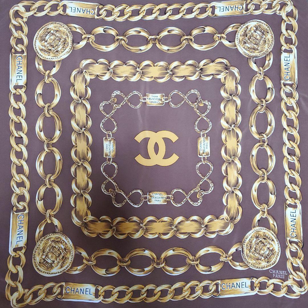 希少CHANEL goldchain scarf 美品