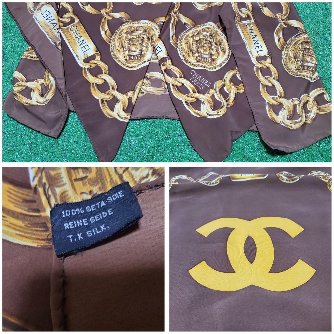 希少CHANEL goldchain scarf 美品