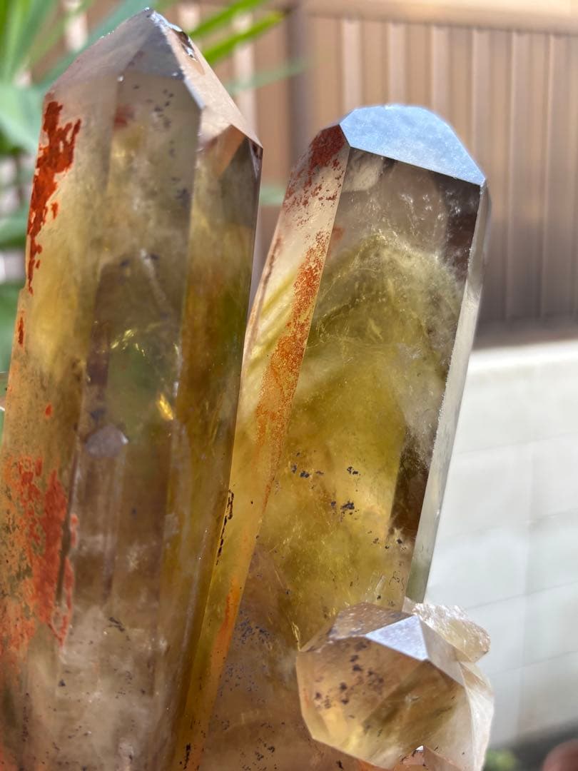 天然シトリン　クラスター　スモーキーシトリン　ゼウス　ファントム　2020g.