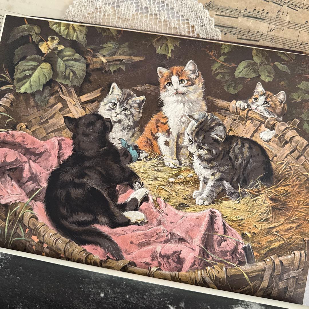 稀少1891年　美しいアンティーク古書ヴィクトリアン洋書　ジャンクジャーナル素材