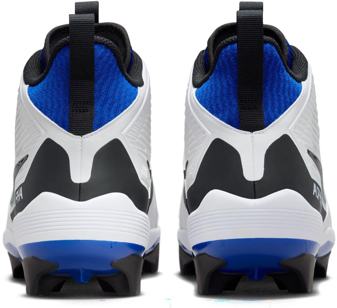 ナイキ 29.5 アルファ メナス ストロング アメフト スパイク 靴 白 青