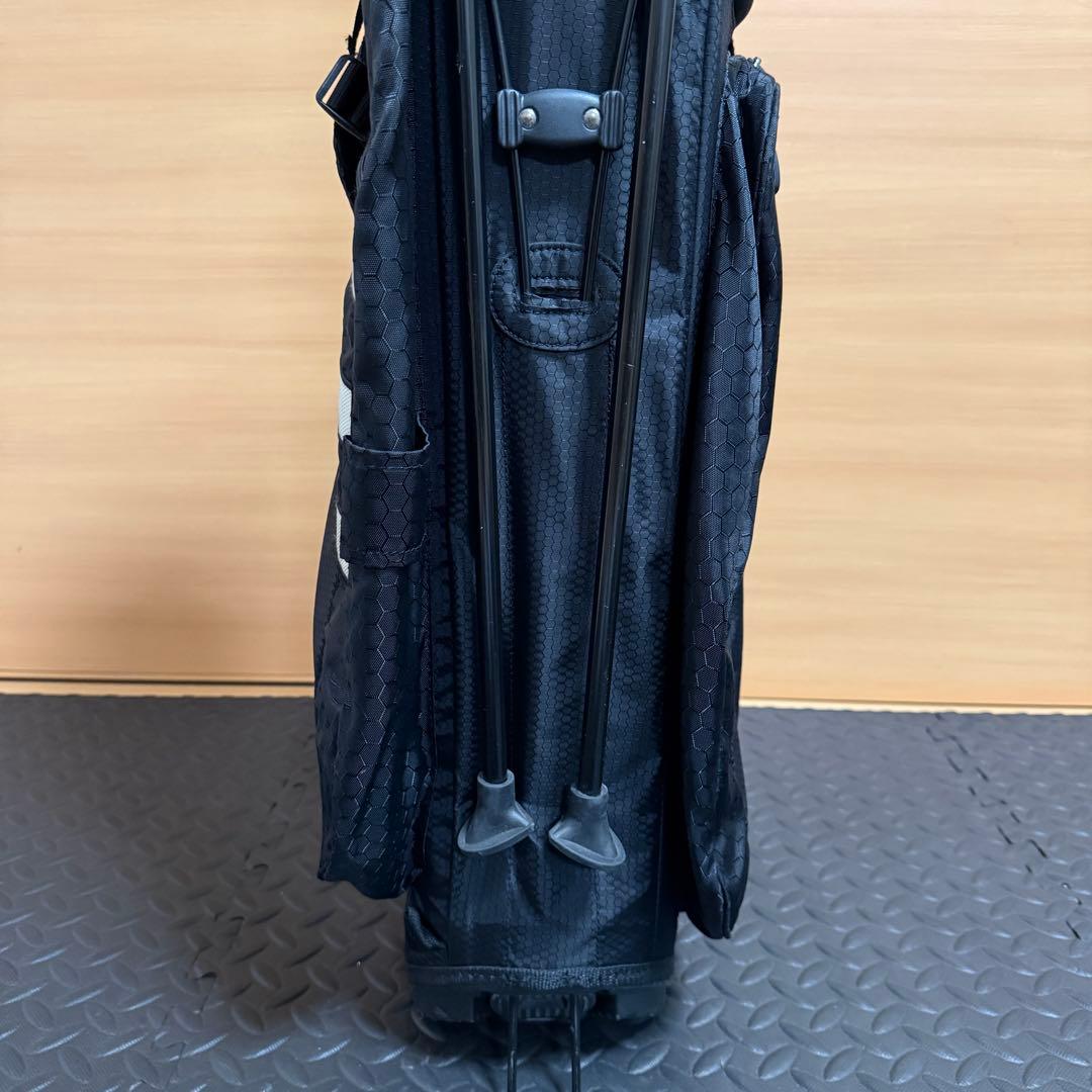 adidas スタンド式 4分割 キャディバッグ フード付き ブラック 軽量