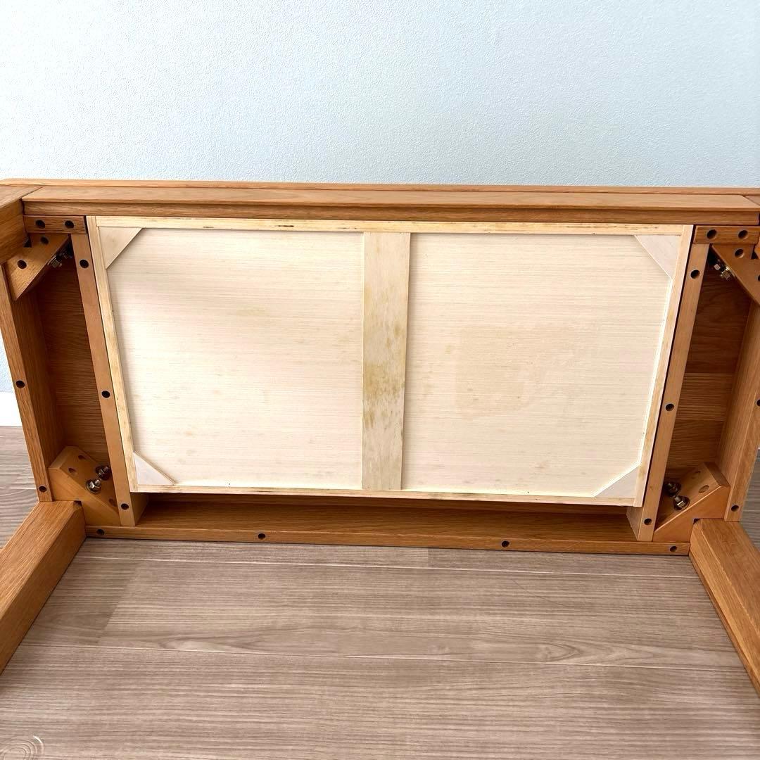 【廃盤】無印良品 無垢材 ローテーブル 引出し 天然木 オーク