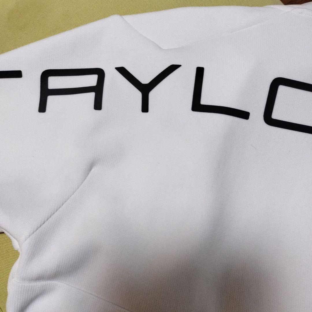 TaylorMade ホワイト 厚手冬素材カットソー、バックプリント