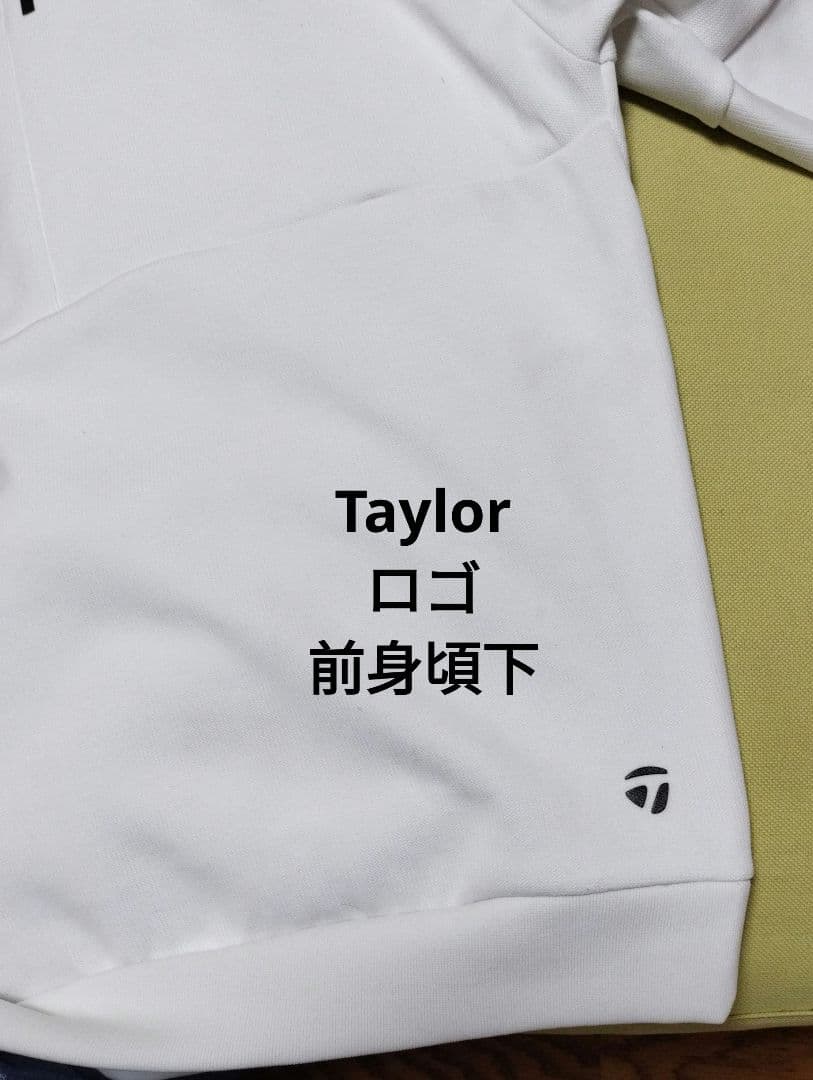 TaylorMade ホワイト 厚手冬素材カットソー、バックプリント