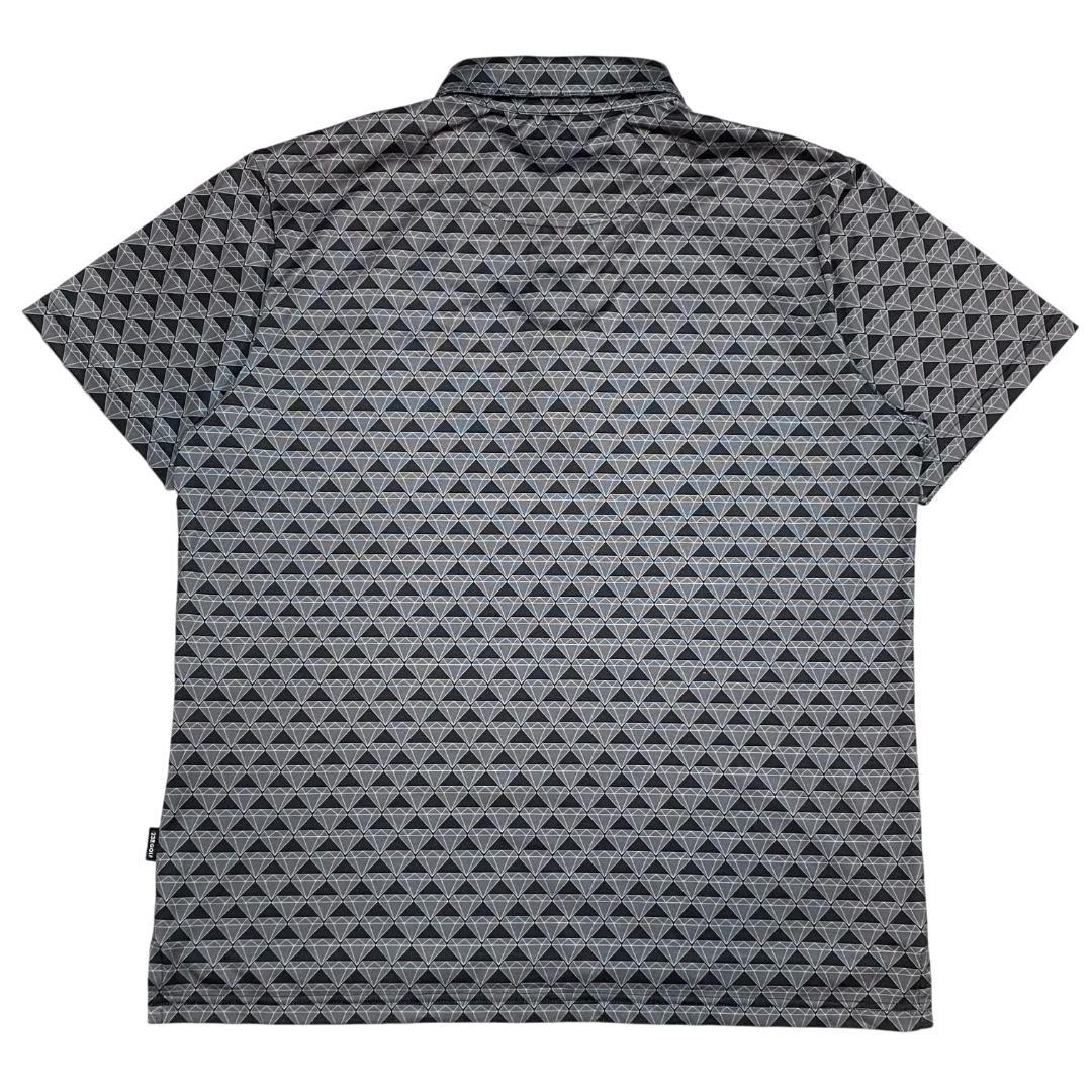 ピンクパンサー×ニジュウサンクゴルフ 半袖 ストレッチ ポロシャツ LL グレー