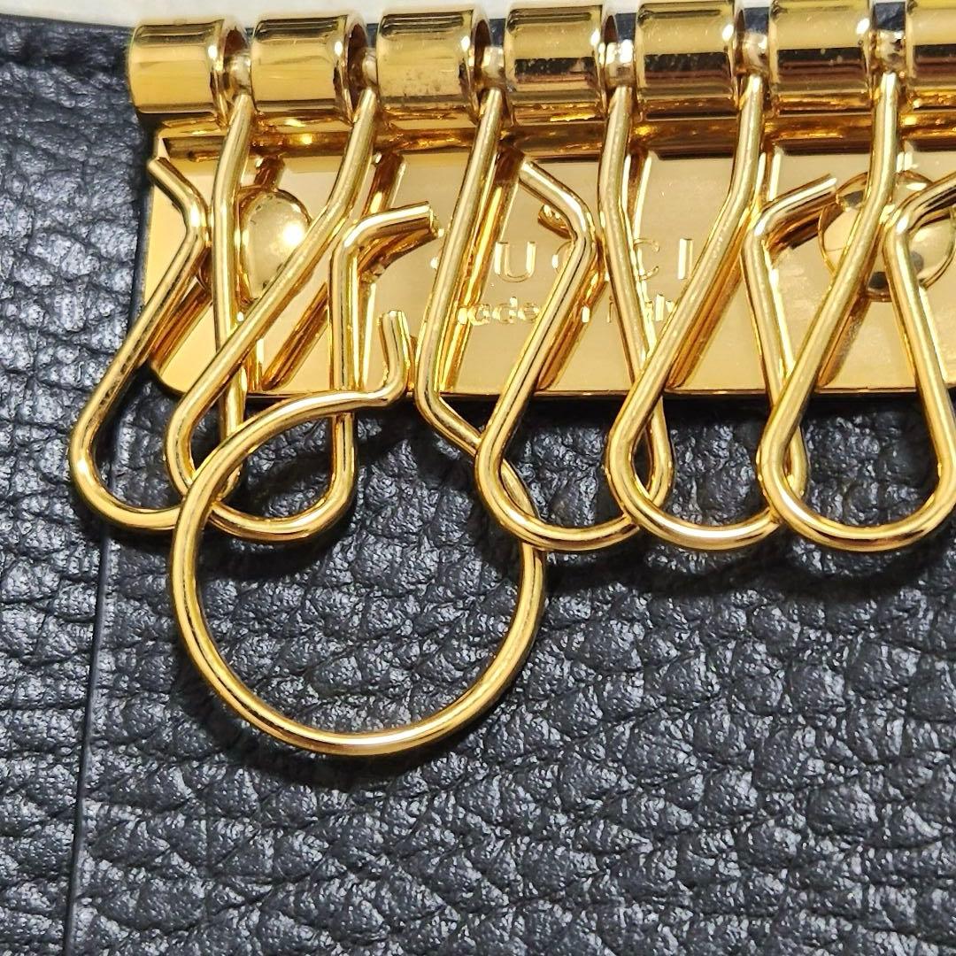 ぷく✨新品未使用✨グッチ　キーケース　6連　マーモント　スプリーム　レザー