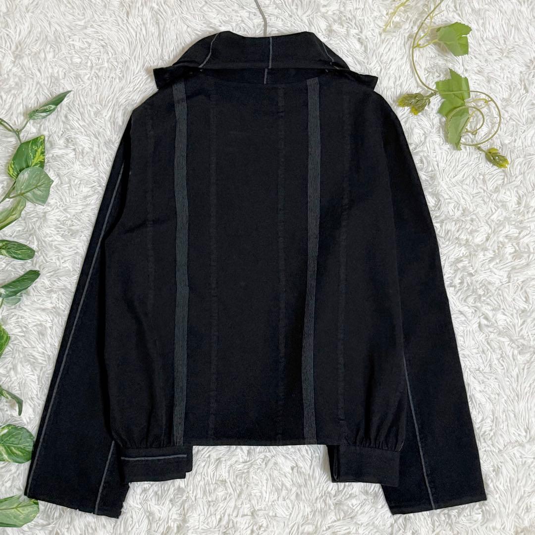 美品　慈雨　ジャケット　ライトアウター　ウール　センソユニコ　立体裁断　ブラック