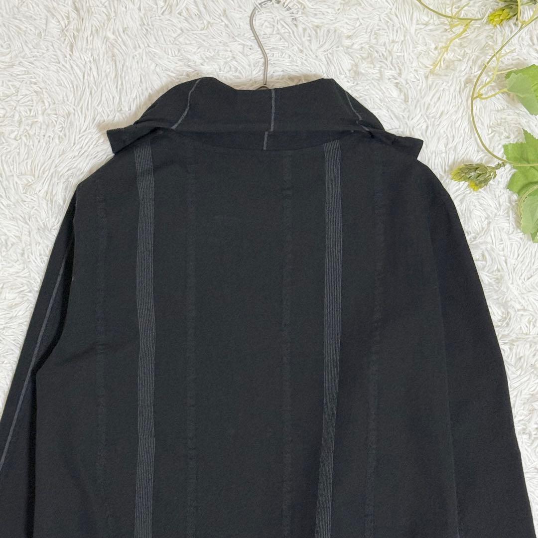 美品　慈雨　ジャケット　ライトアウター　ウール　センソユニコ　立体裁断　ブラック