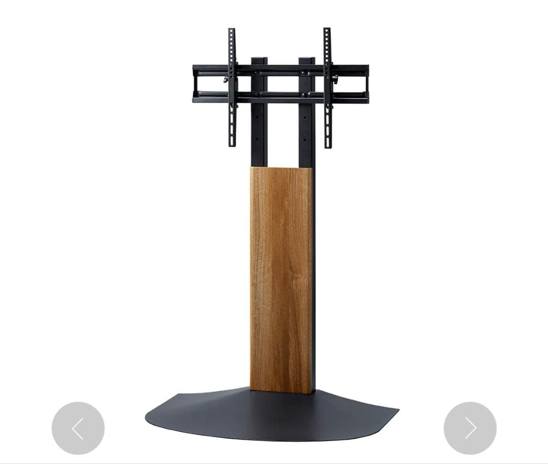 朝日木材 壁寄せテレビスタンド WS-B840-DB 40〜77型対応 棚付き