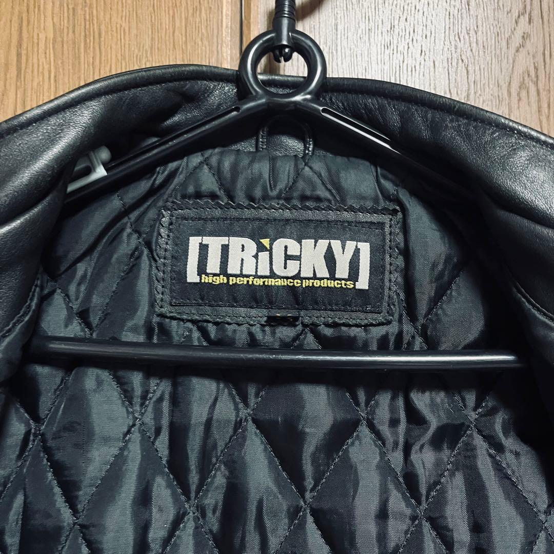 TRICKYシングル ライダースレザー／本革ジャケット／サイズM