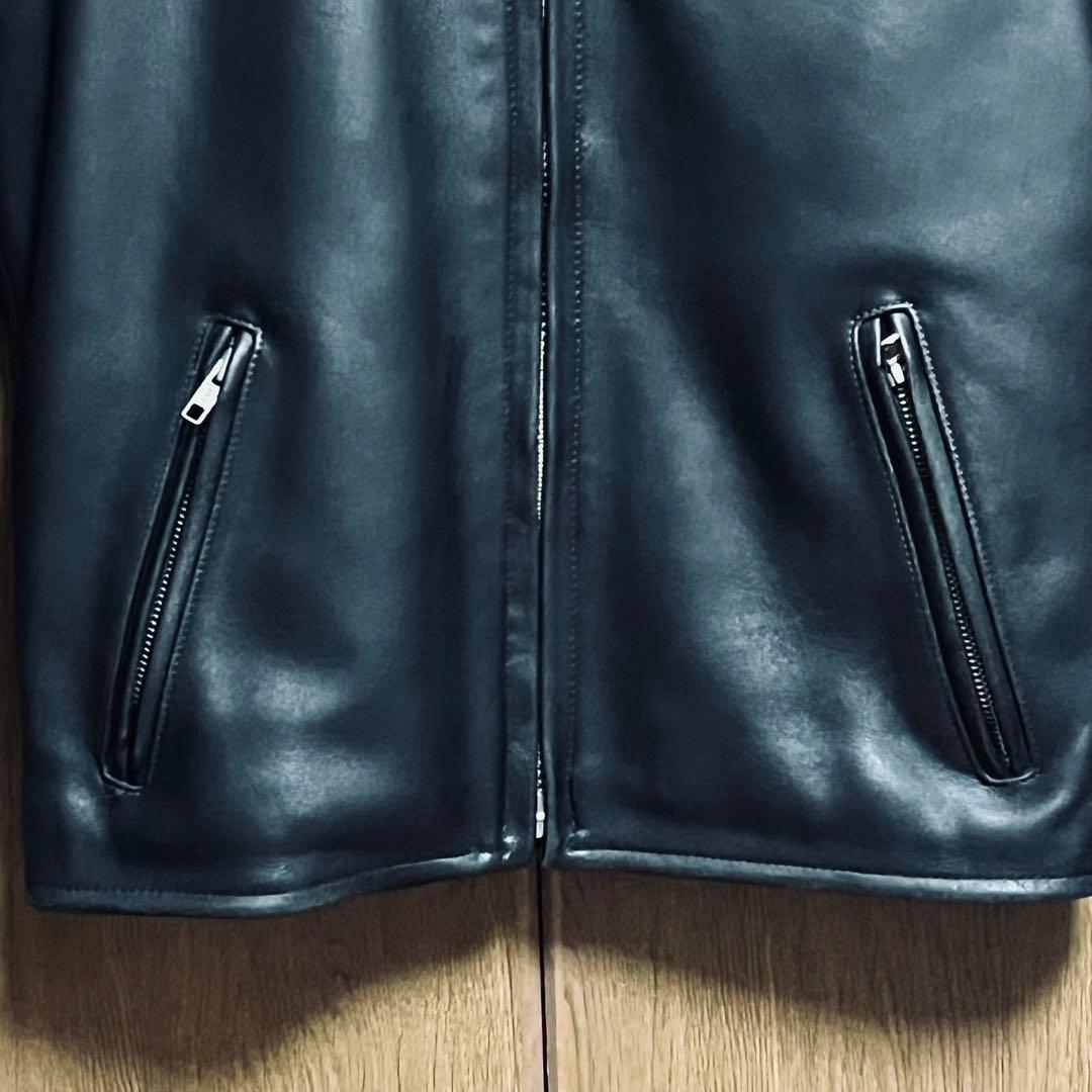 TRICKYシングル ライダースレザー／本革ジャケット／サイズM