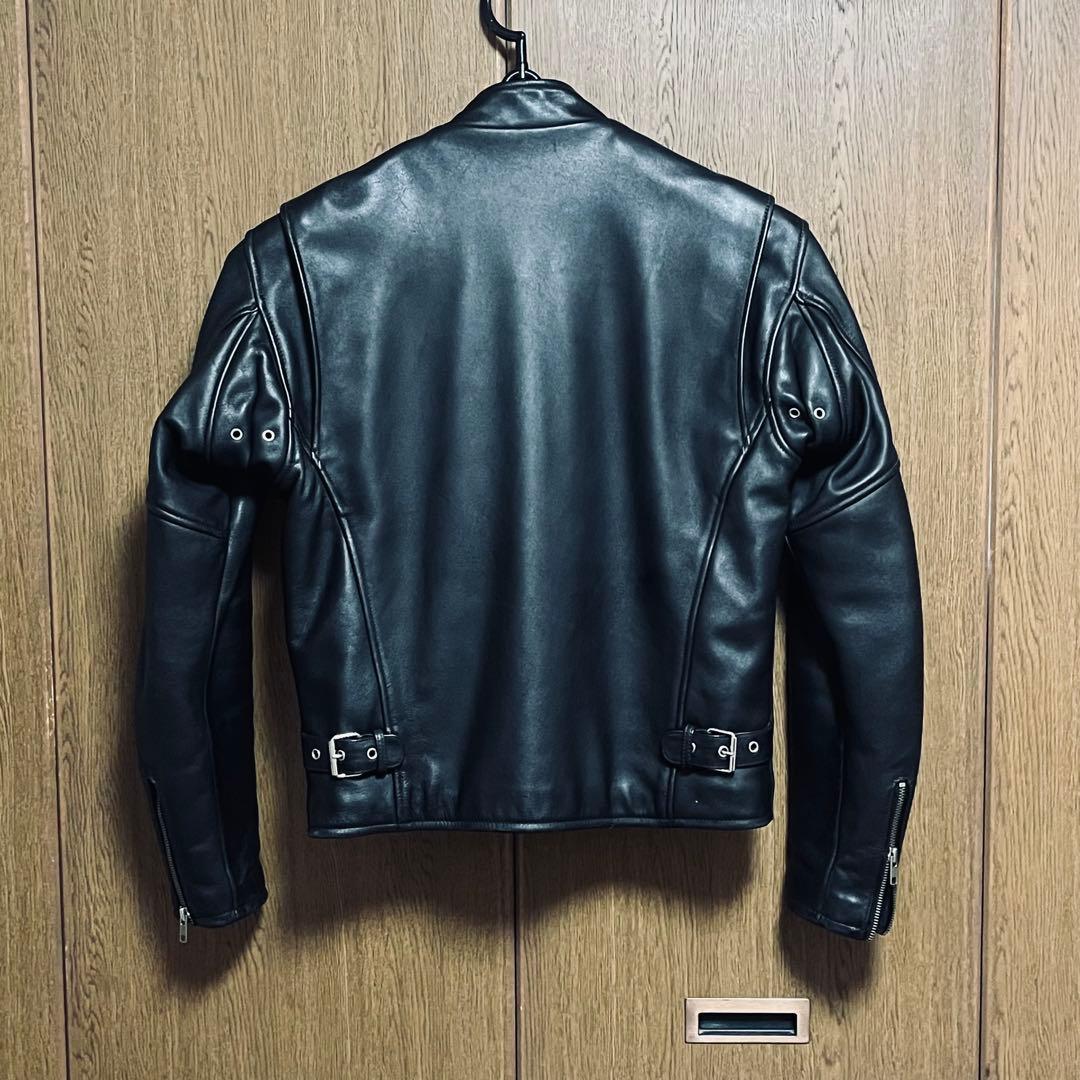 TRICKYシングル ライダースレザー／本革ジャケット／サイズM