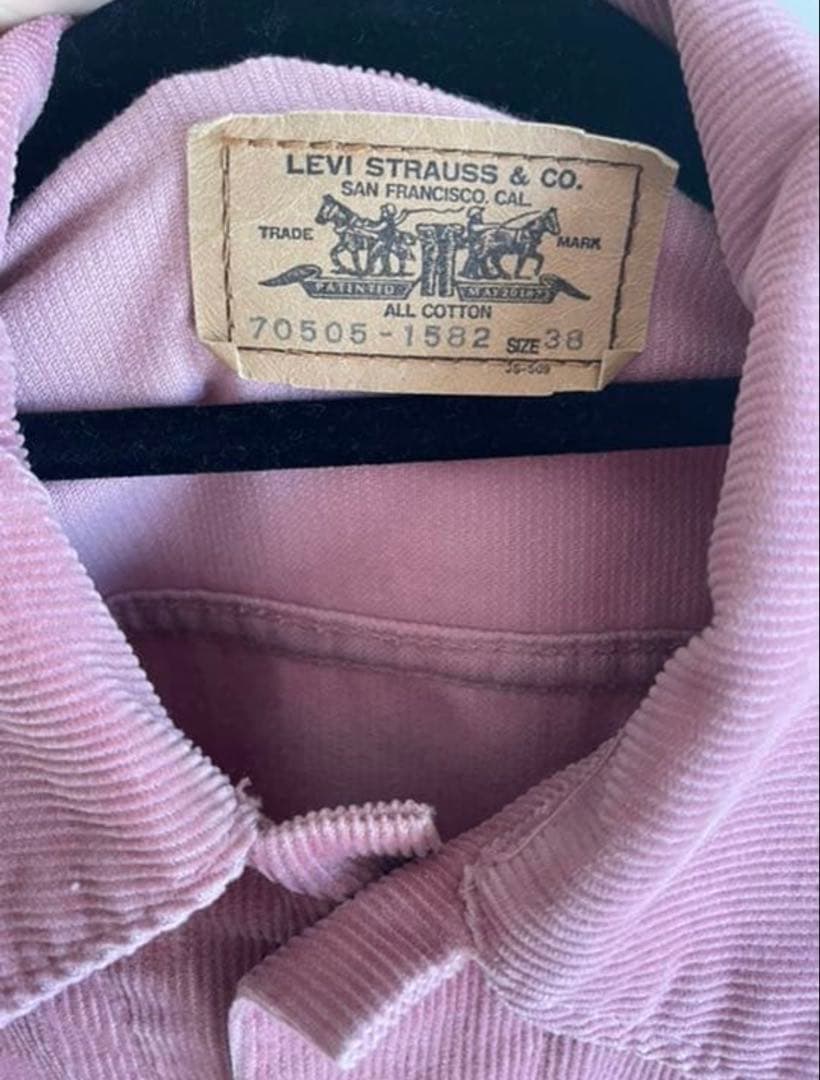 LEVI’S ピンク コーデュロイ ジャケット ビンテージ トラッカー70505