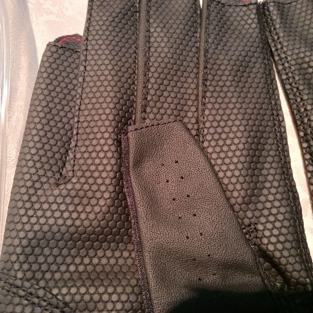 MU SPORTS ゴルフグローブ 手袋 Ｌ 21〜22cm　ブラック/レッド