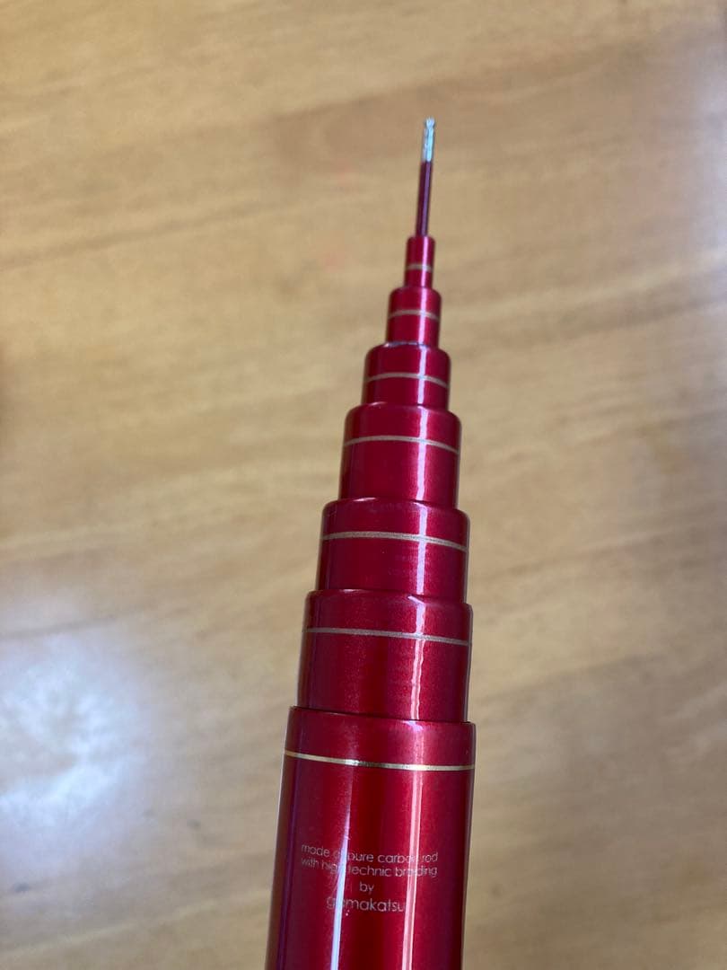 割れアリ がま鮎 POWER SPECIAL II 赤 引抜早瀬9.5m 鮎竿