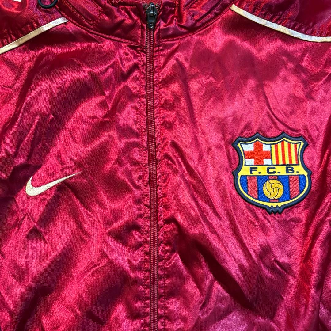 【希少】00‘s NIKE バルセロナ　ナイロンジャケット　黒タグ　M