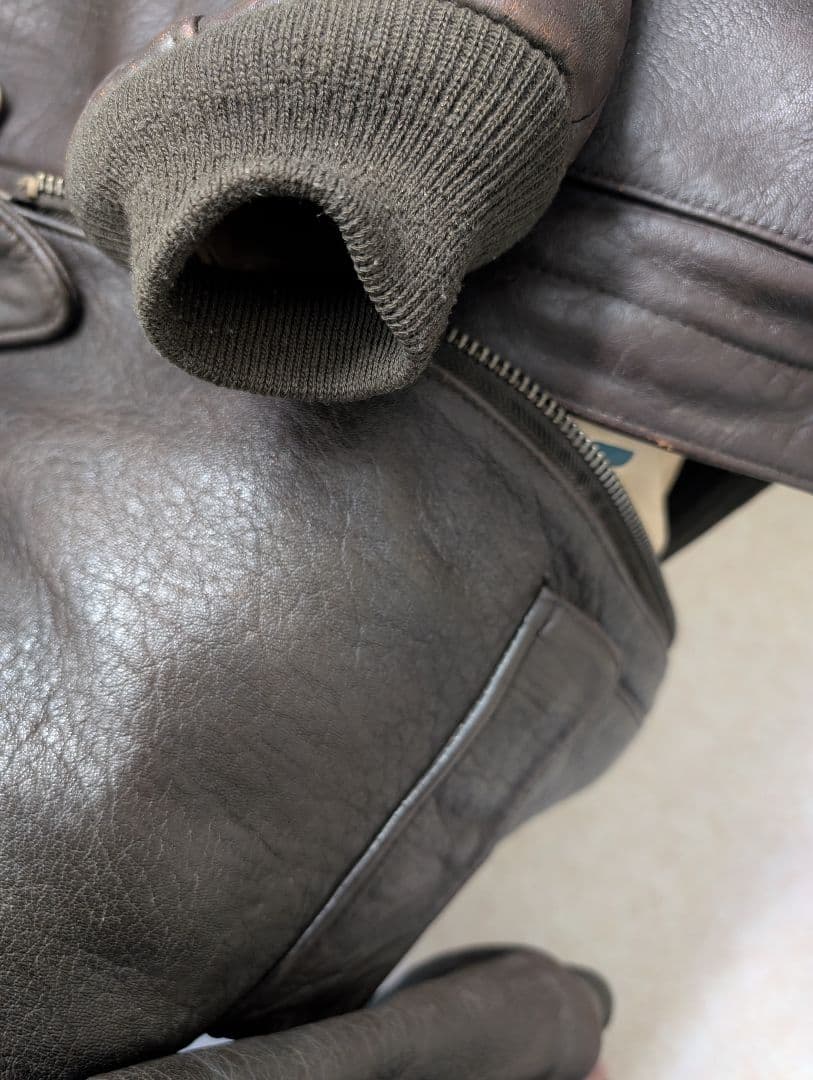 【希少】A-2フライトジャケット　ラムスキン　短丈　ヴィンテージ　archive