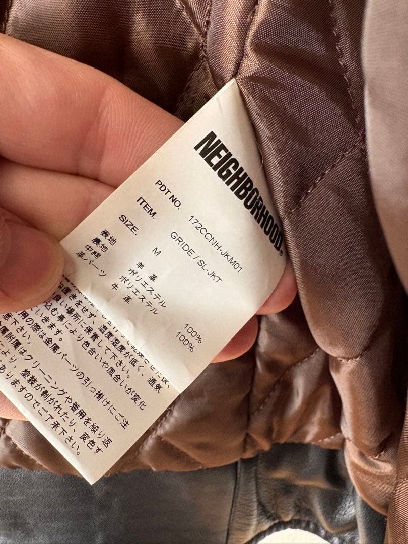 neighborhood レザー ライダースジャケット