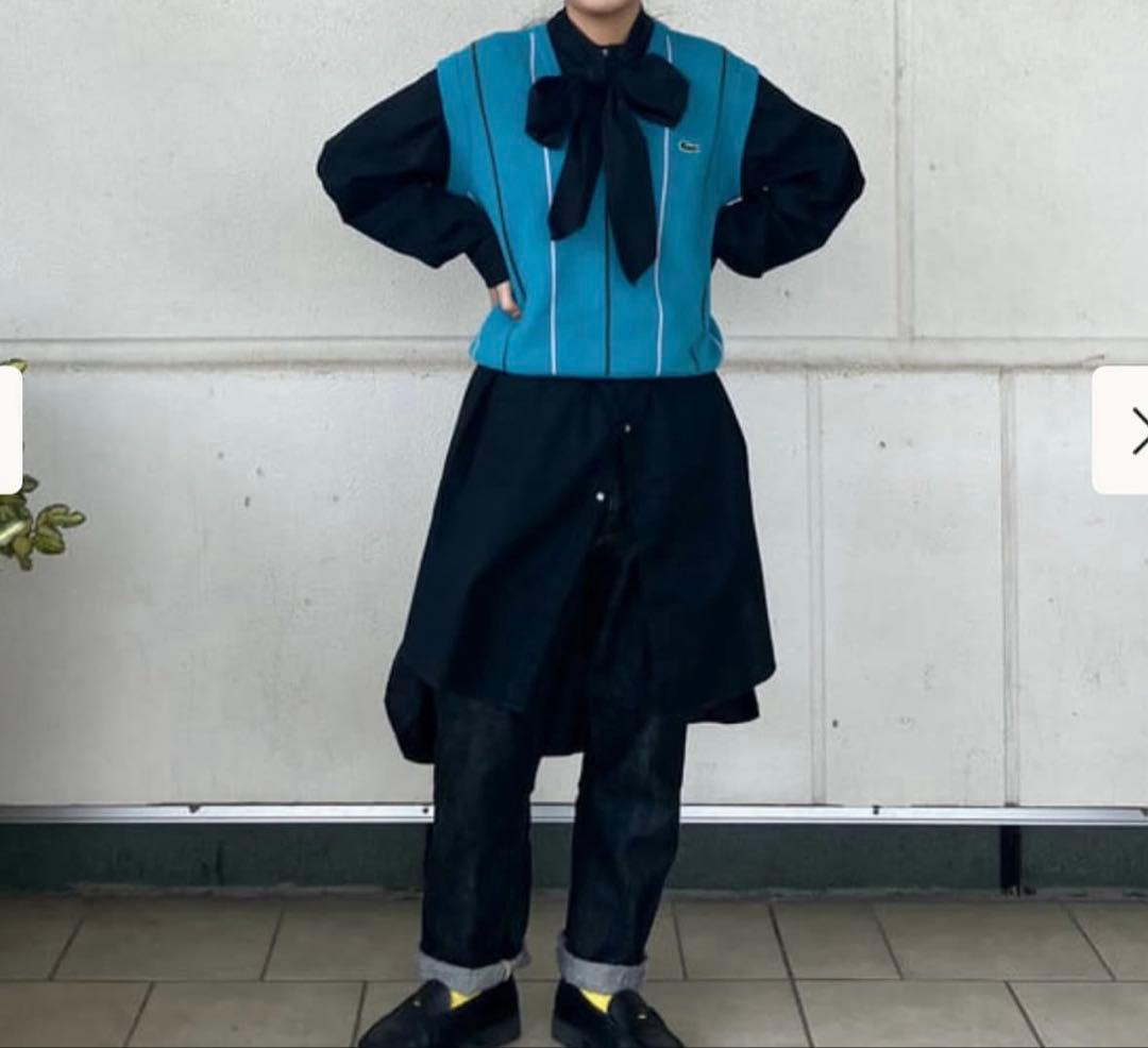 LACOSTE for BEAMS BOY別注ストライプVネックベスト