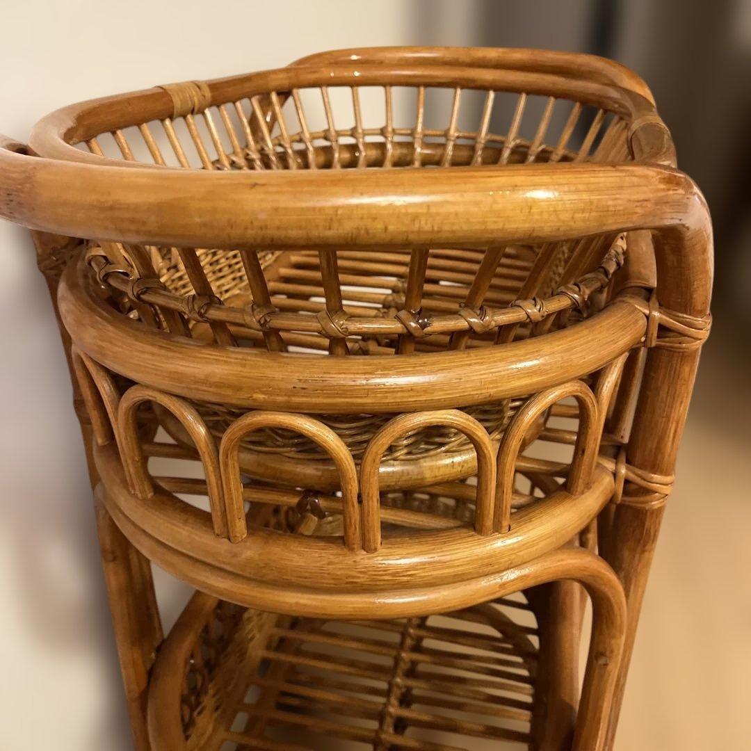 ナチュラル天然素材◾️籐ラタン製 脱衣籠 脱衣かご ランドリーバスケット