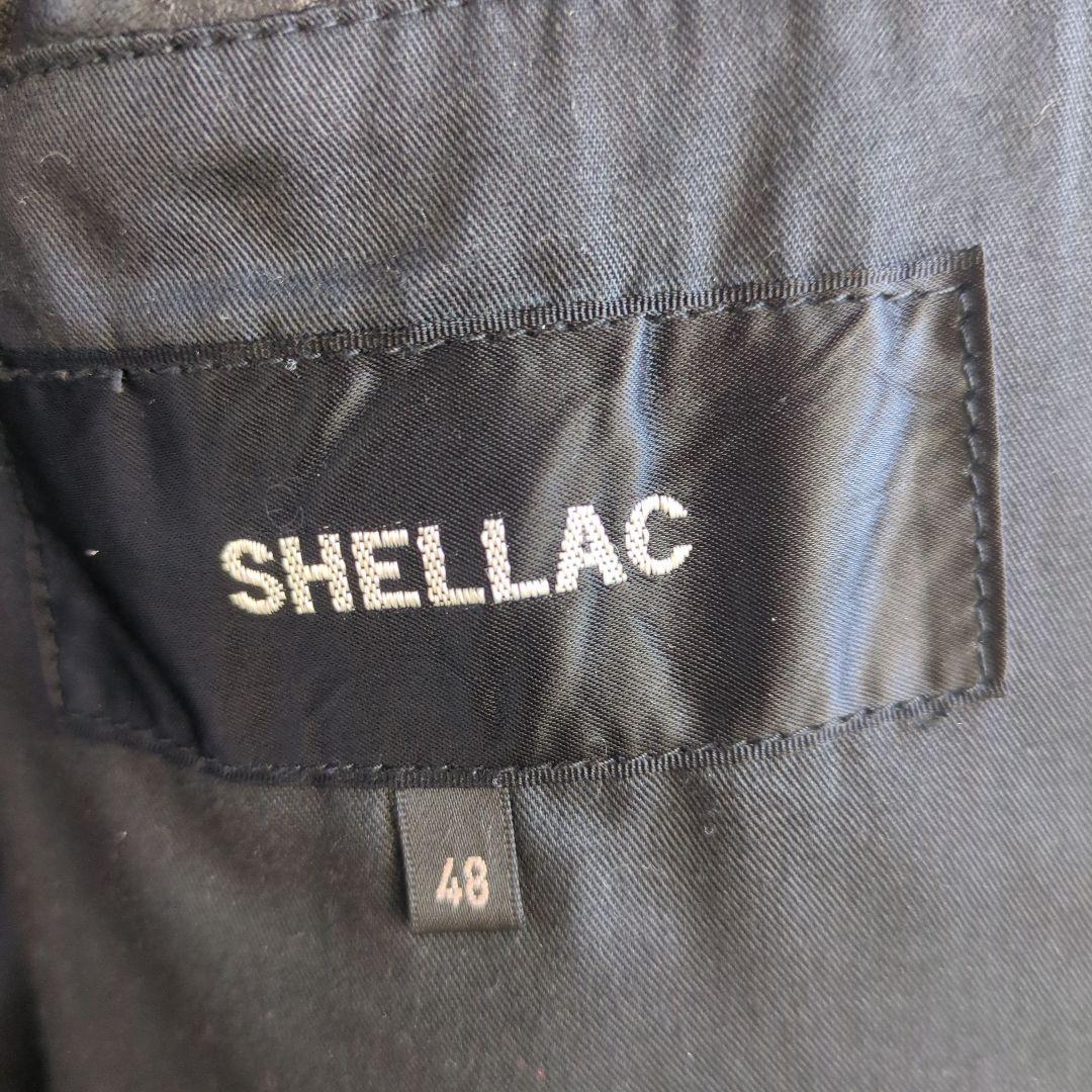 た*か様 シェラック黒いレザーライダースジャケットSHELLAC